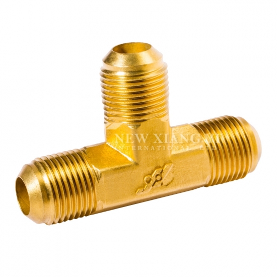 BRASS JIC 45 FLARE TEE FITTING